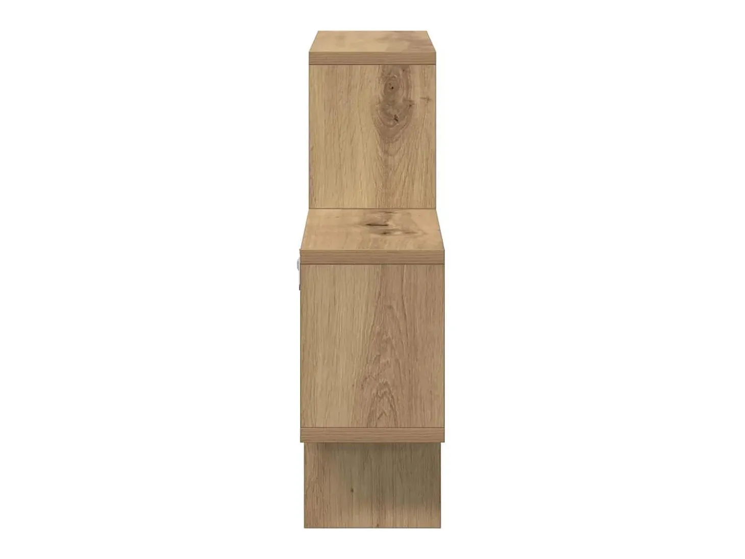 Estantería de pared con balda, roble hecho a mano, 82 x 15 x 51 cm