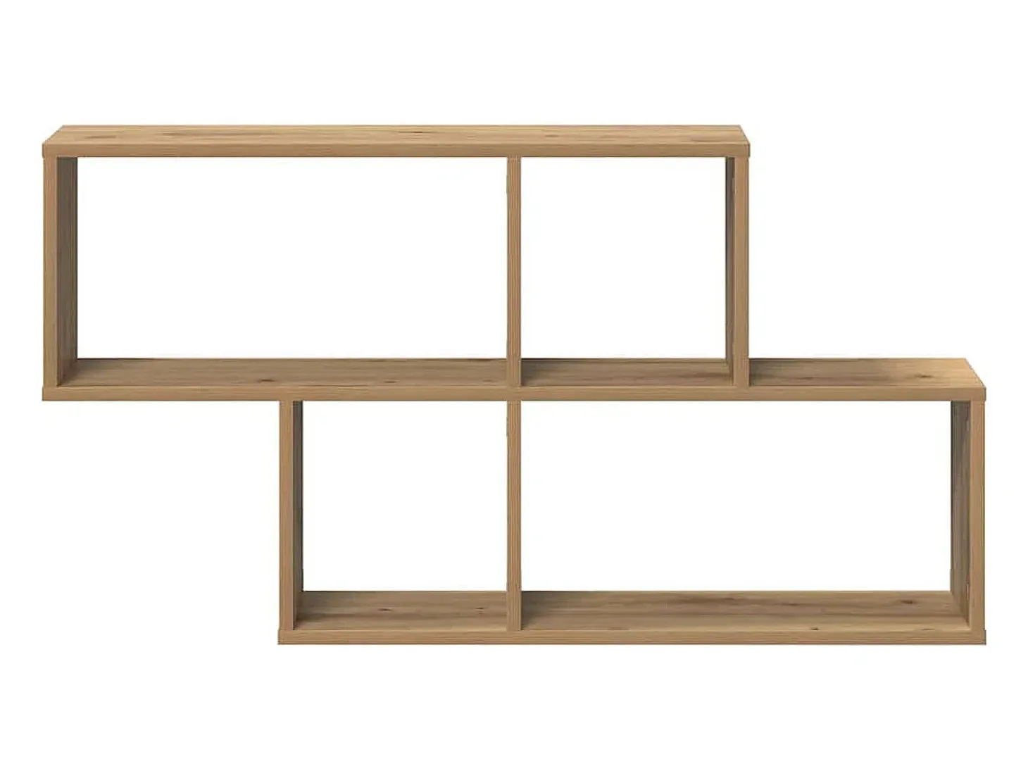 Estantería de pared con balda, roble artesanal, 100 x 20 x 53 cm