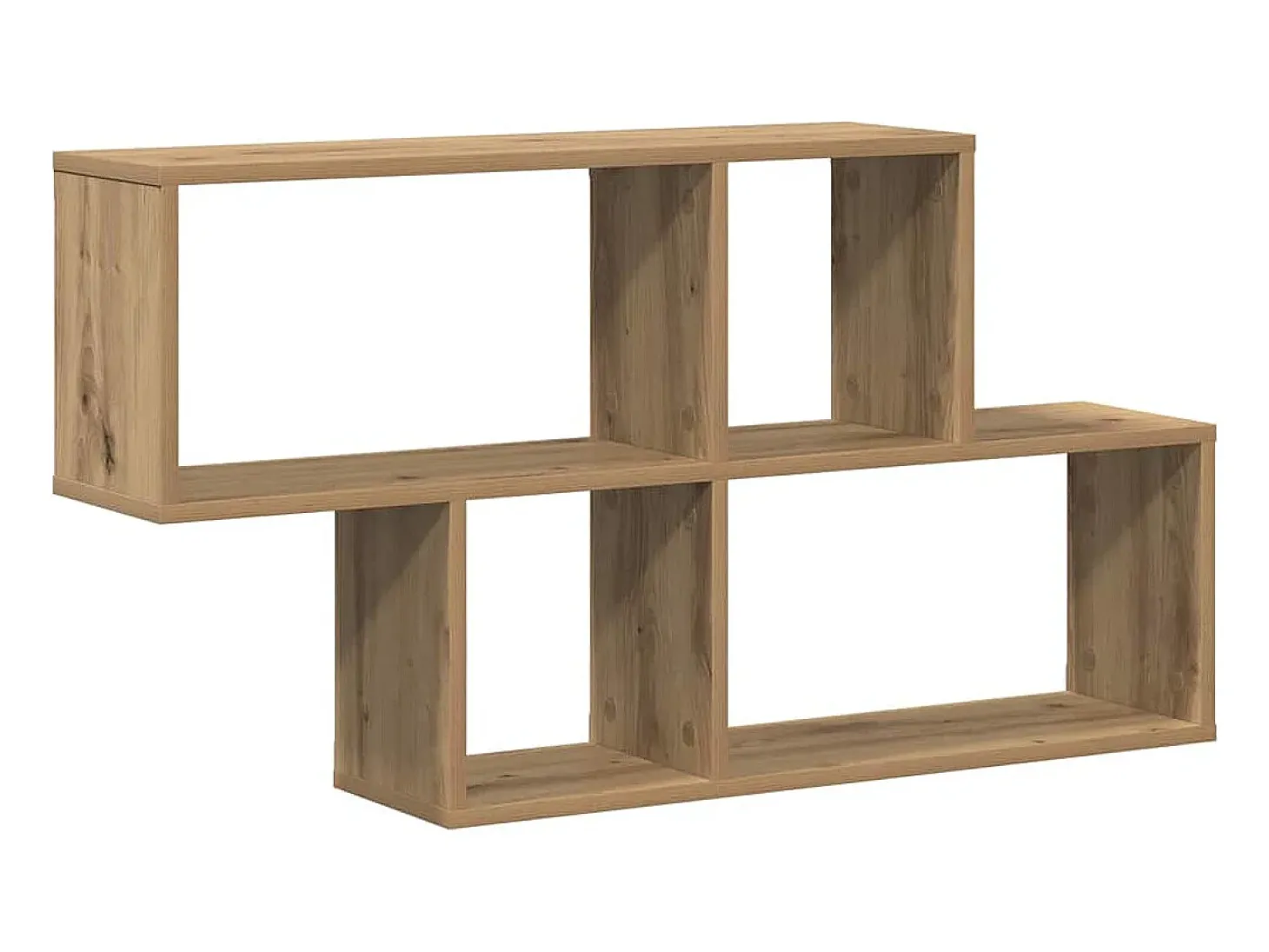 Estantería de pared con balda, roble artesanal, 100 x 20 x 53 cm