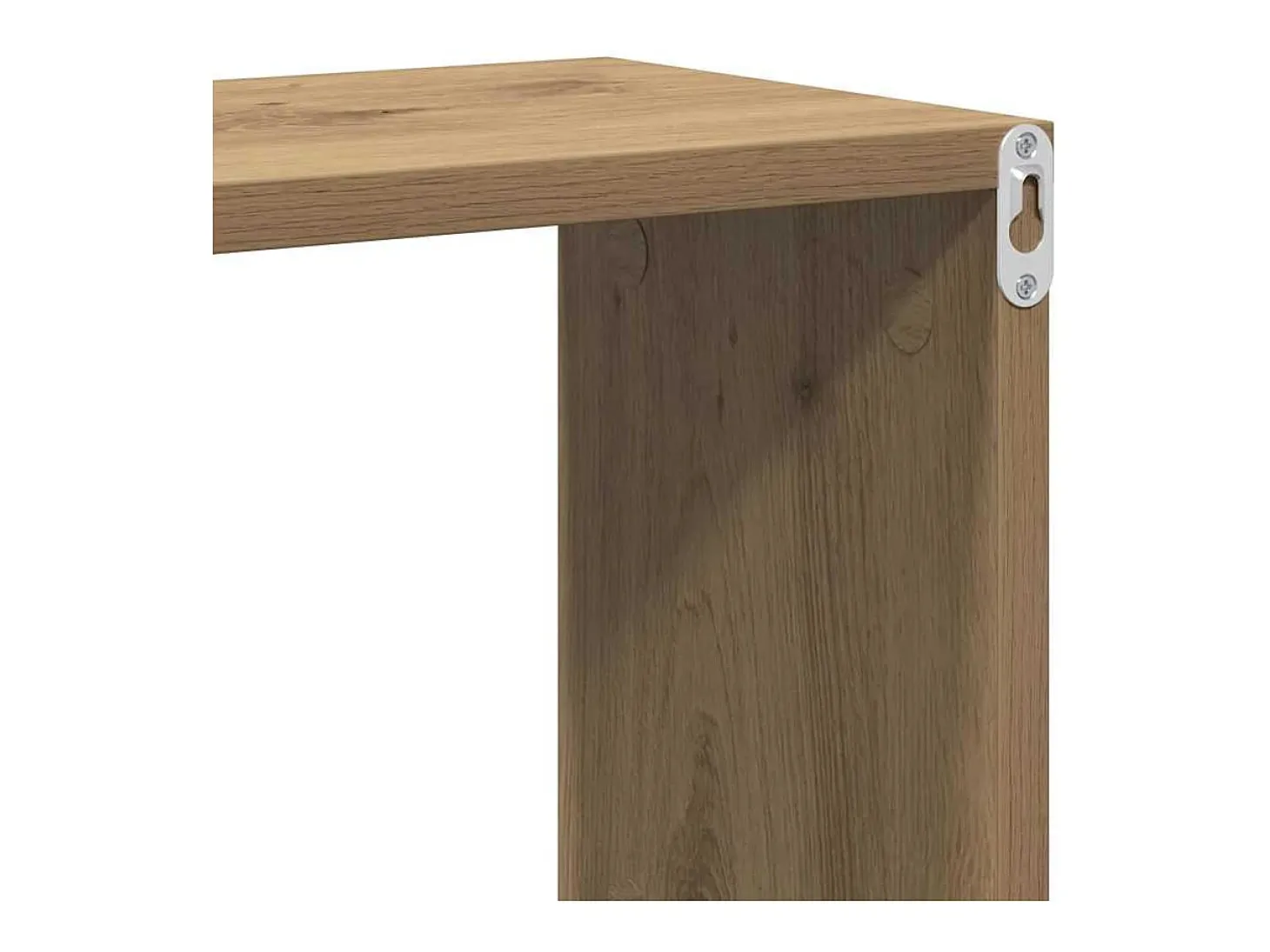 Estantería de pared con balda, roble artesanal, 100 x 20 x 53 cm