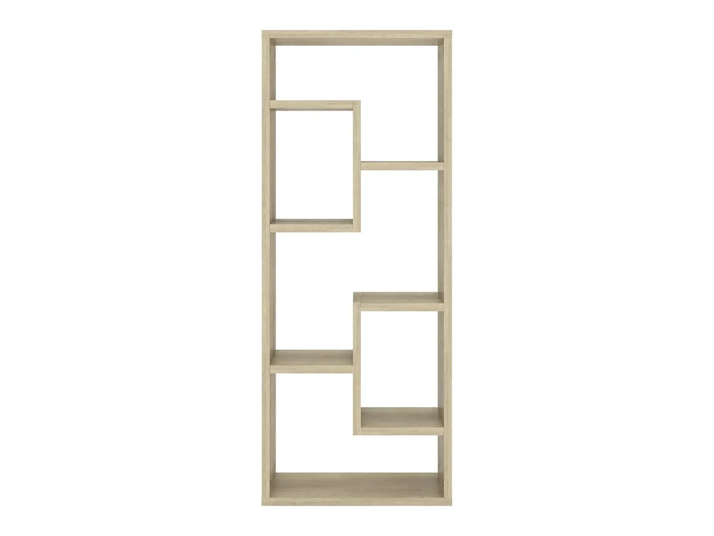 Estantería de pared contrachapada color roble 36x16x90 cm ES71902