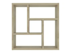 Estantería de pared contrachapada color roble 45,1x16x45,1 cm