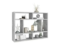 Estantería de pared contrachapada gris hormigón 75x16x55 cm ES87499
