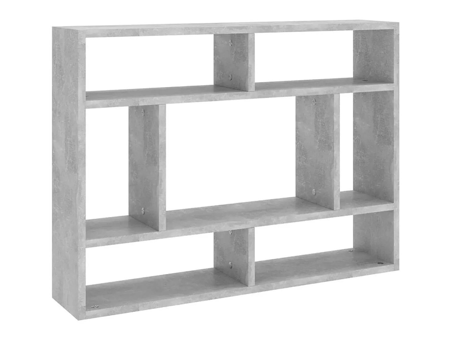Estantería de pared contrachapada gris hormigón 75x16x55 cm ES87499