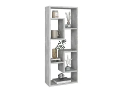 Estantería de pared contrachapada gris hormigón 36x16x90 cm ES23294