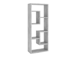 Estantería de pared contrachapada gris hormigón 36x16x90 cm ES23294