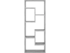 Estantería de pared contrachapada gris hormigón 36x16x90 cm ES23294