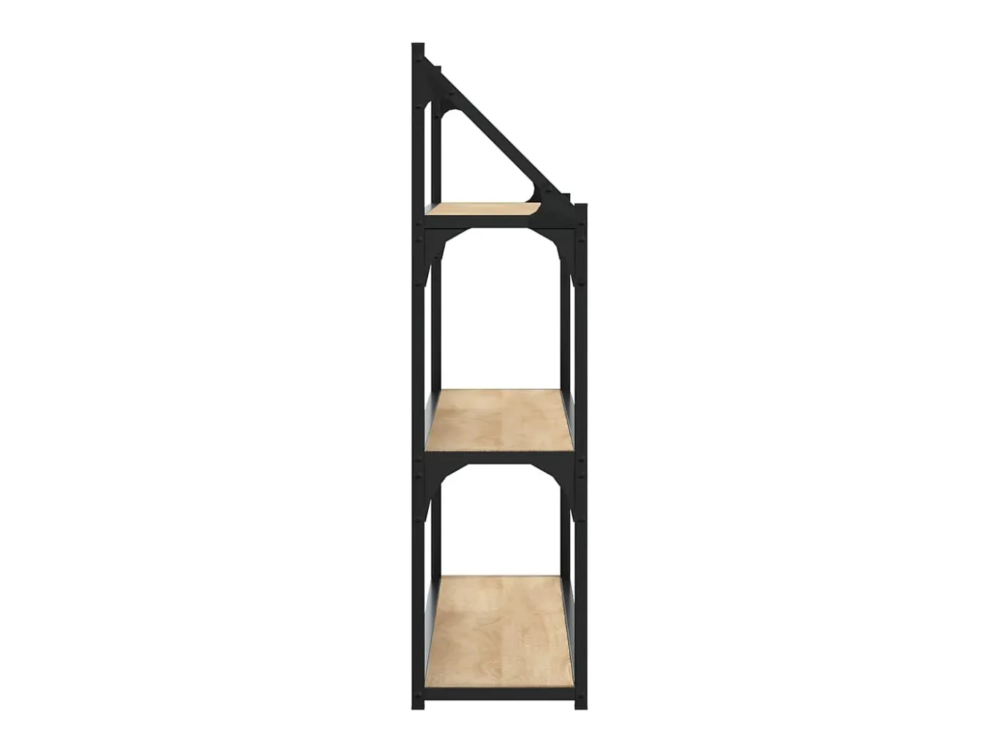Estantería de pared de 3 niveles roble Sonoma 80x21x78,5 cm