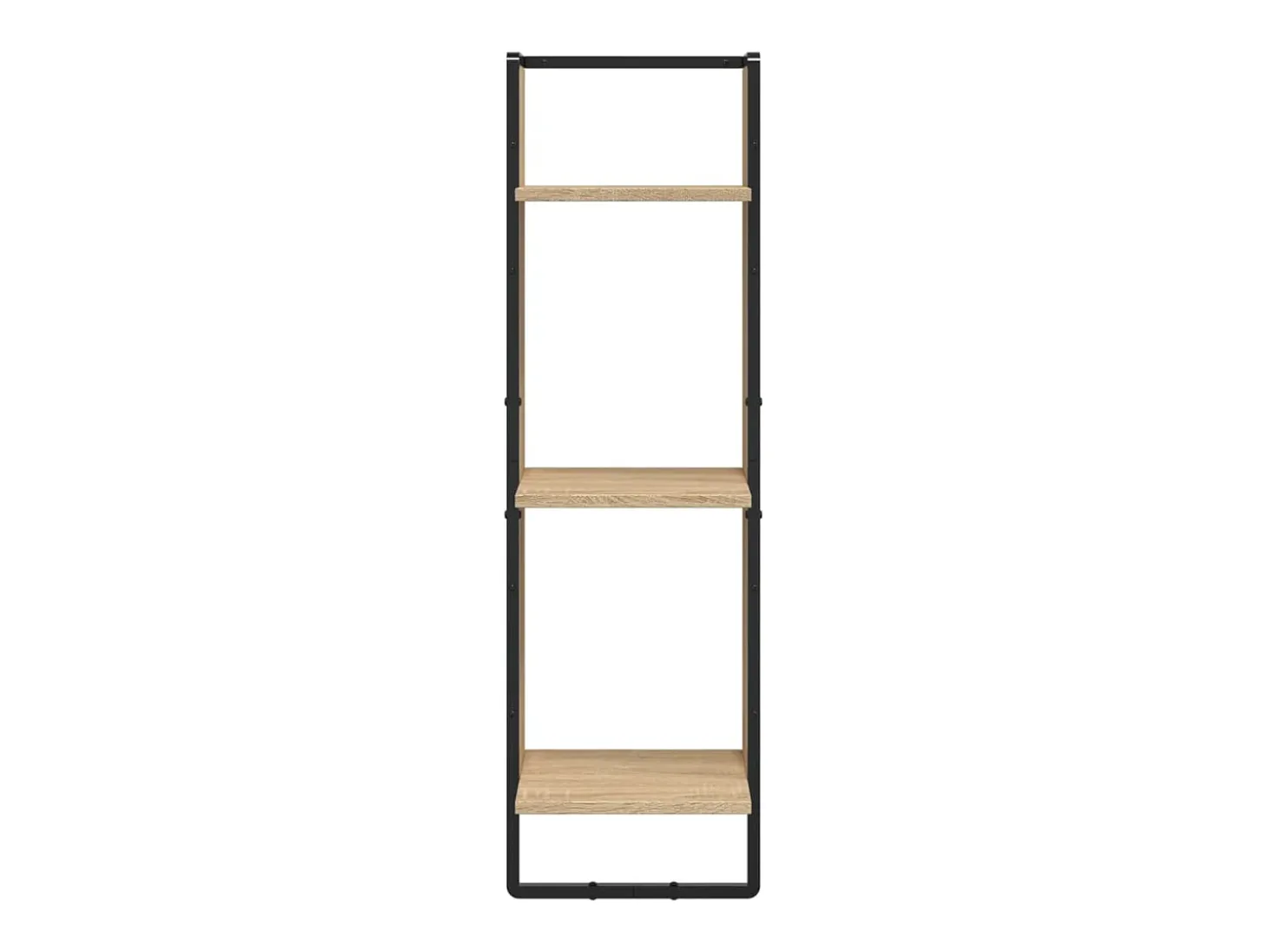 Estantería de pared de 3 niveles roble Sonoma 30x25x100 cm