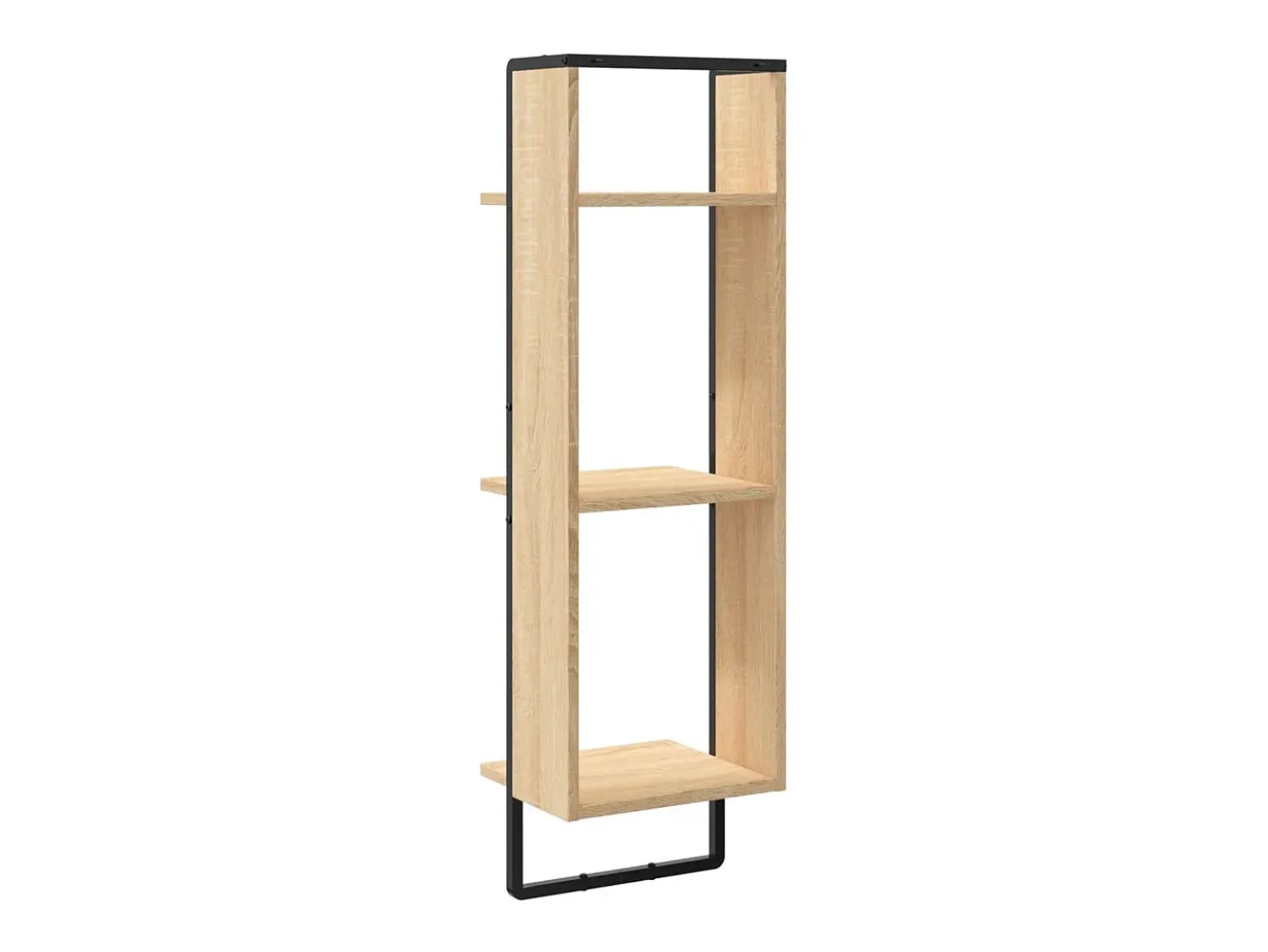 Estantería de pared de 3 niveles roble Sonoma 30x25x100 cm