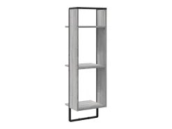 Estantería de pared de 3 niveles Sonoma gris 30x25x100 cm
