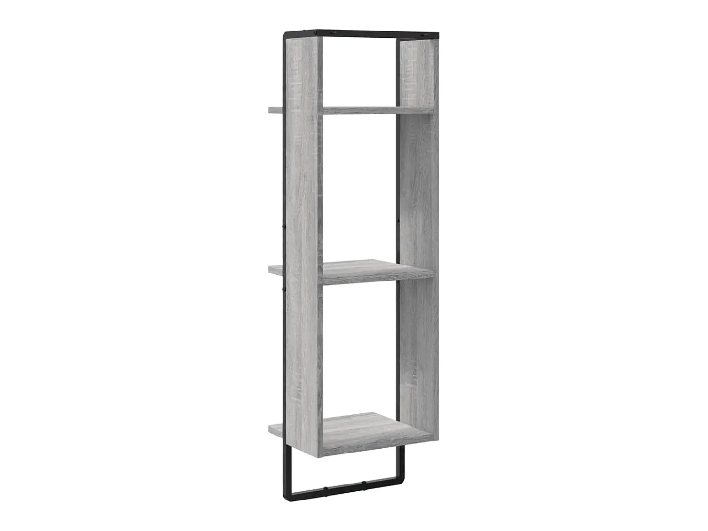 Estantería de pared de 3 niveles Sonoma gris 30x25x100 cm