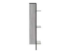 Estantería de pared de 3 niveles Sonoma gris 30x25x100 cm