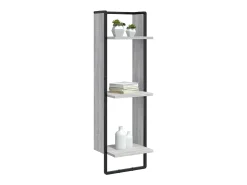 Estantería de pared de 3 niveles Sonoma gris 30x25x100 cm