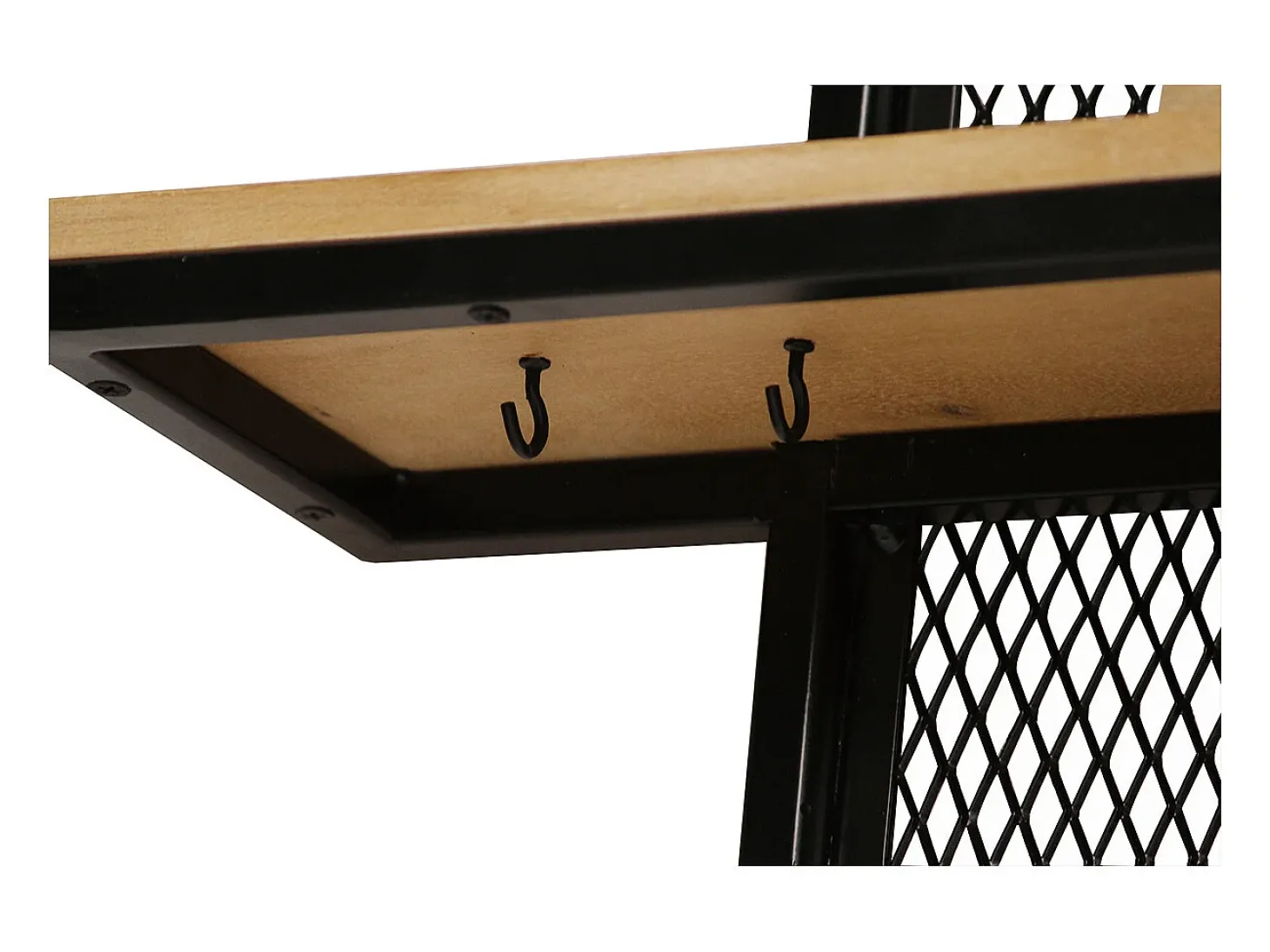 Estantería de pared doble en metal y mango macizo A60 cm RACK