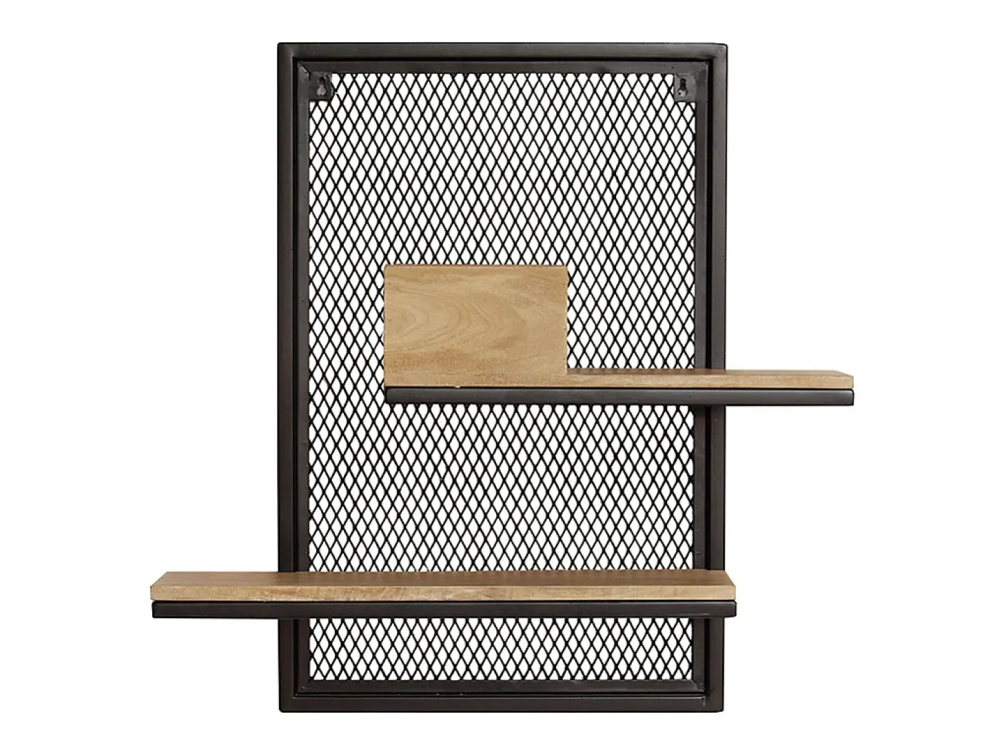 Estantería de pared doble en metal y mango macizo A60 cm RACK