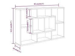 Estantería de pared madera de ingeniería blanco 85x16x52,5 cm