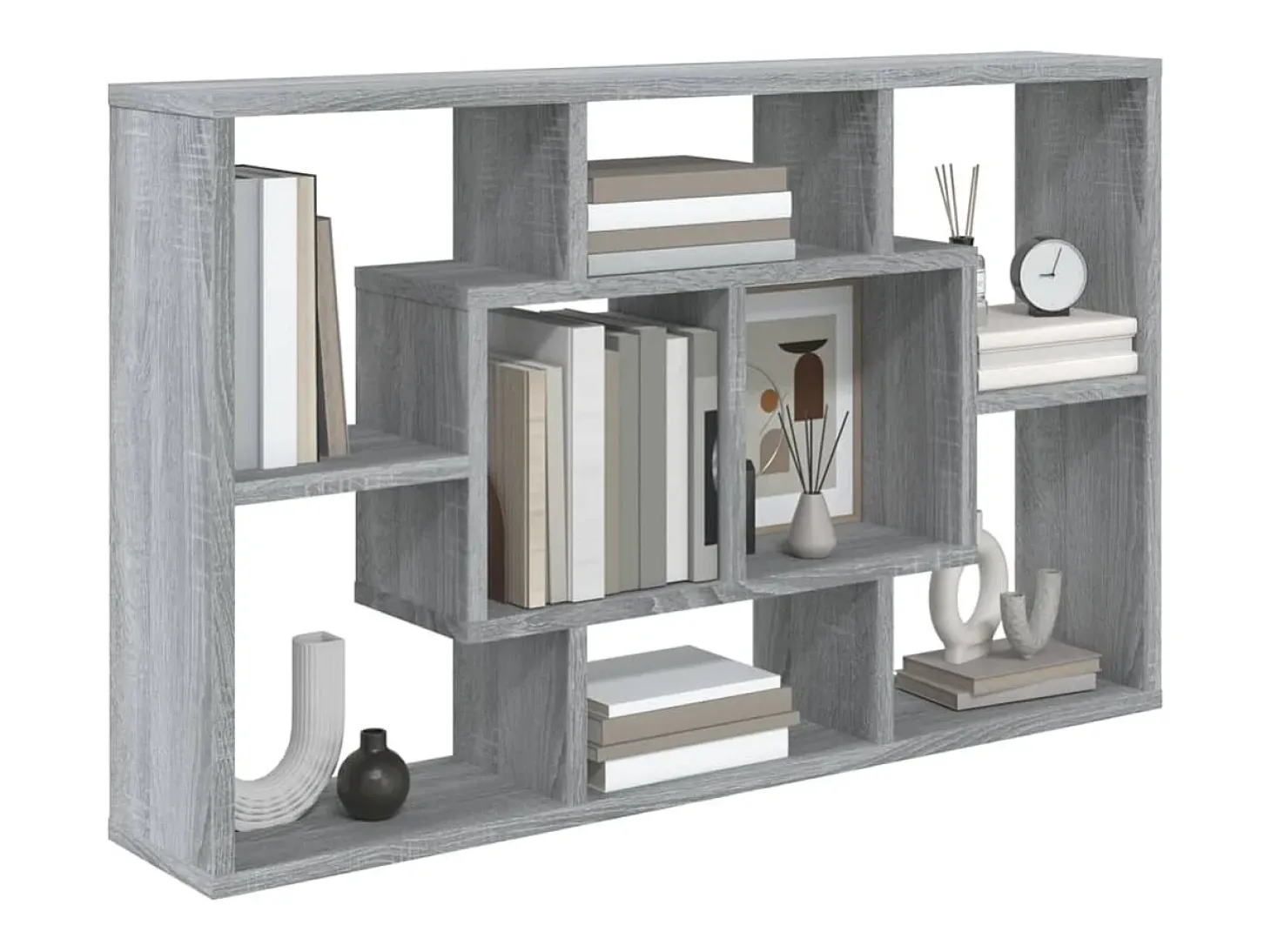 Estantería de pared madera ingeniería gris Sonoma 85x16x52,5 cm