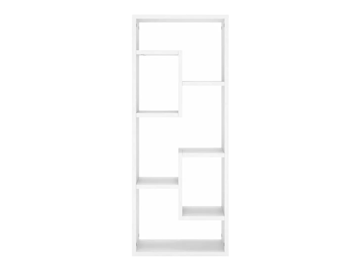 Estantería de pared madera contrachapada blanco 36x16x90 cm