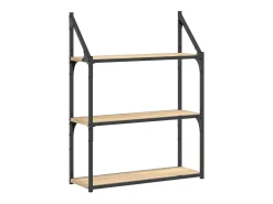 Estantería de pared madera ingeniería roble Sonoma 60x21x78,5cm ES43632