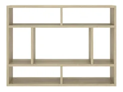 Estantería de pared madera contrachapada color roble 75x16x55cm