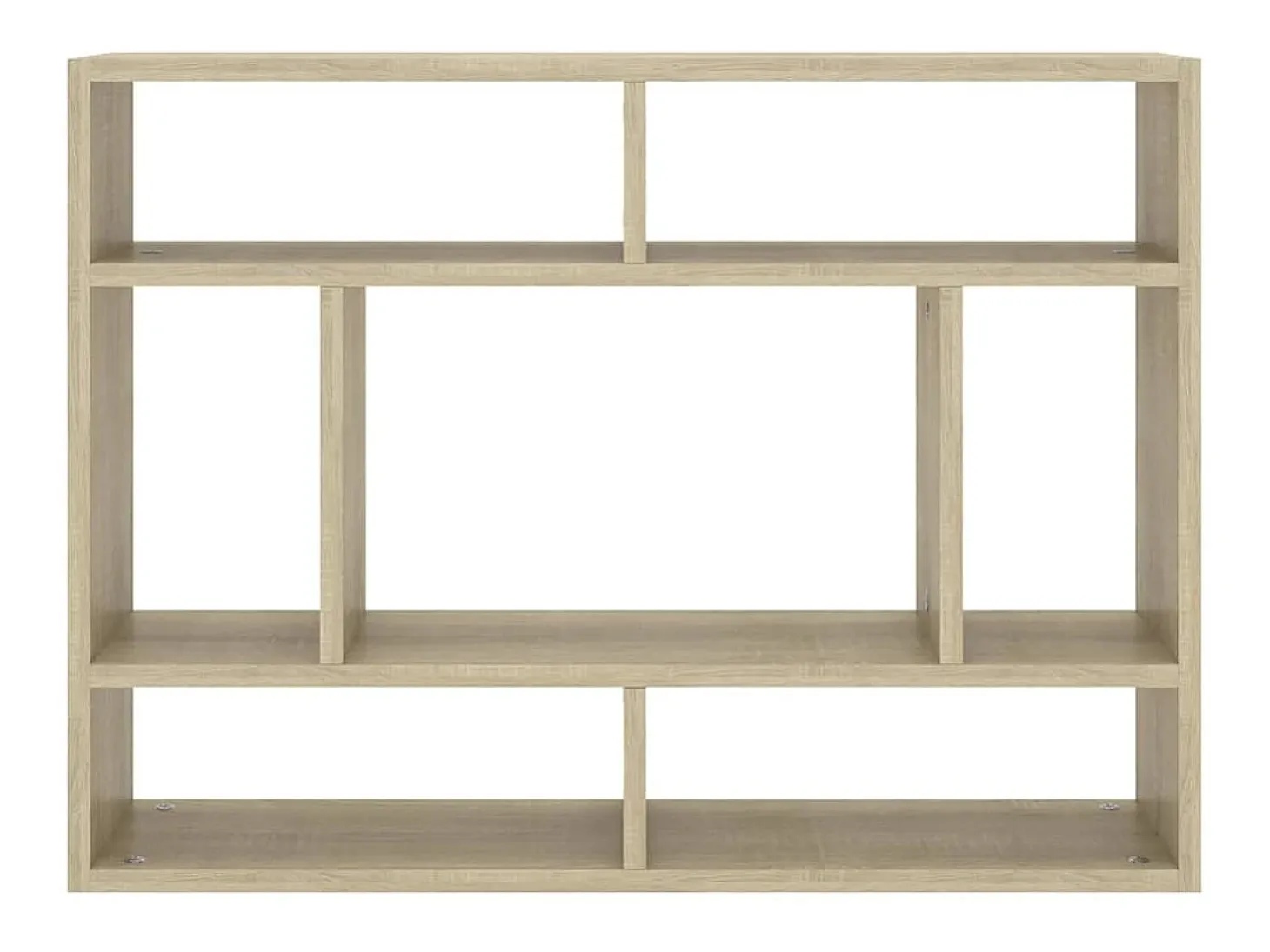 Estantería de pared madera contrachapada color roble 75x16x55cm