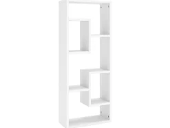 Estantería de pared madera contrachapada blanco 36x16x90 cm ES37670