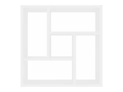 Estantería de pared madera contrachapada blanco 45,1x16x45,1 cm