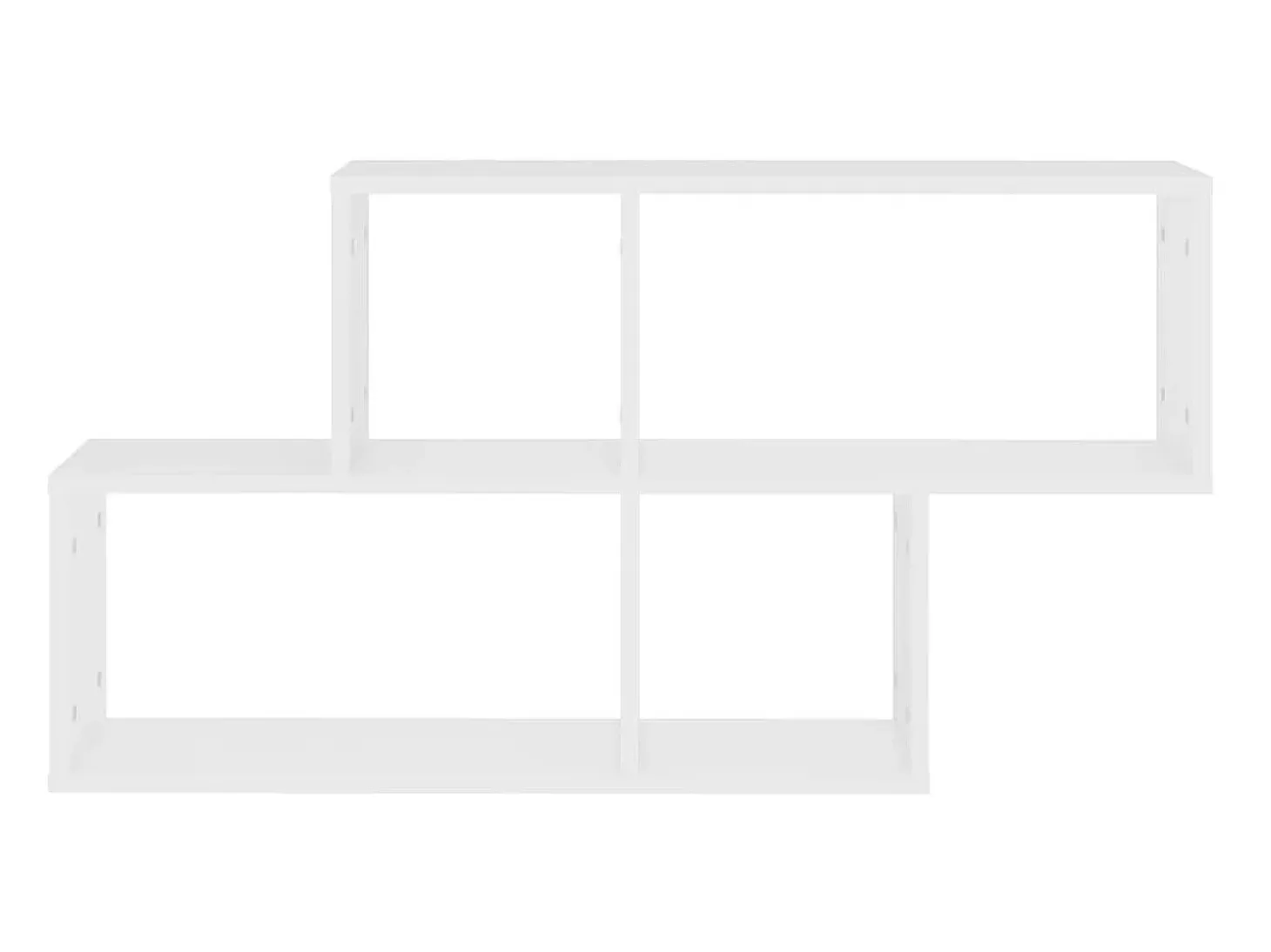 Estantería de pared madera contrachapada blanco 100x18x53 cm ES13347