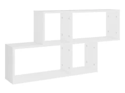 Estantería de pared madera contrachapada blanco 100x18x53 cm ES13347