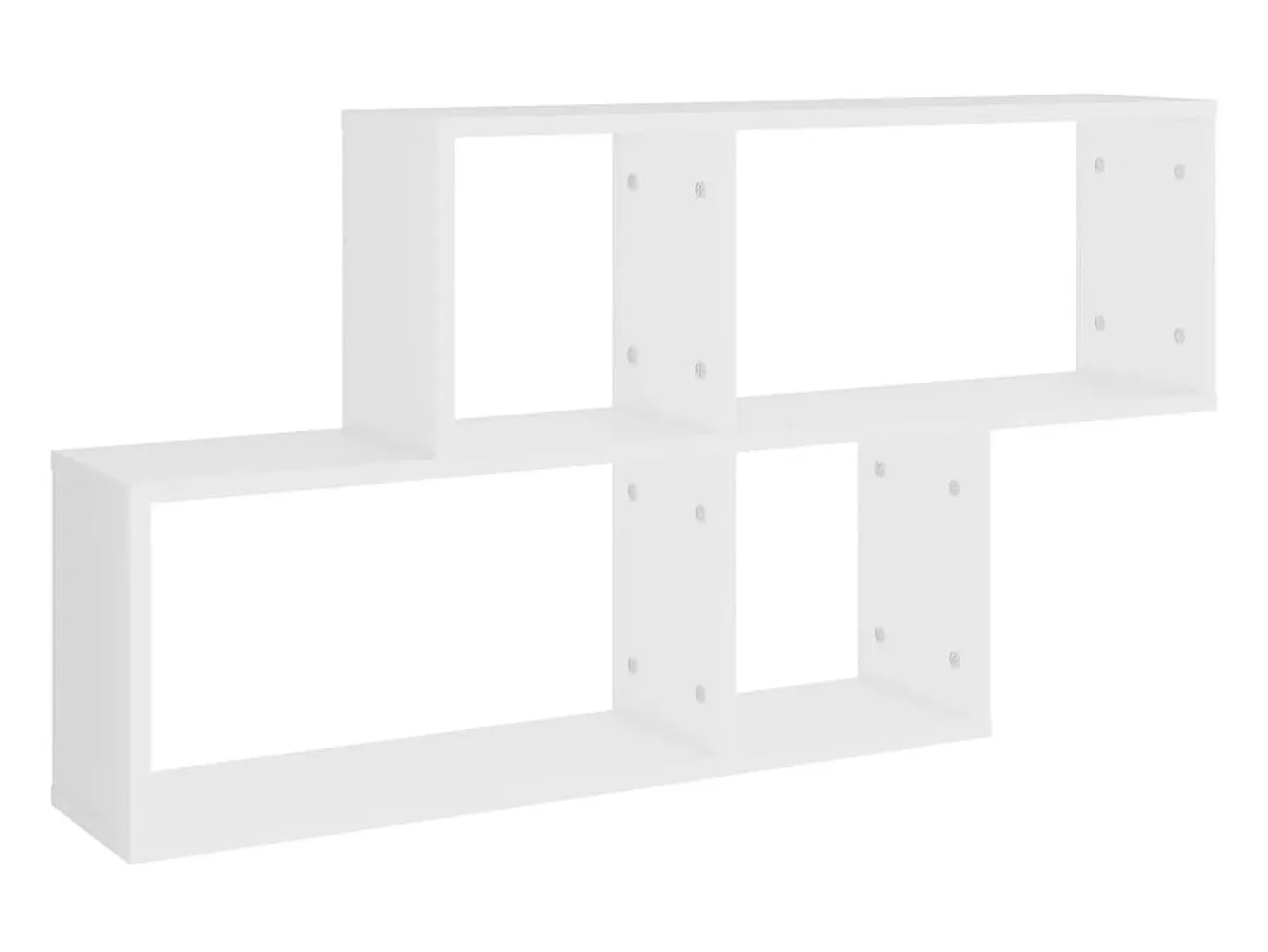 Estantería de pared madera contrachapada blanco 100x18x53 cm ES13347