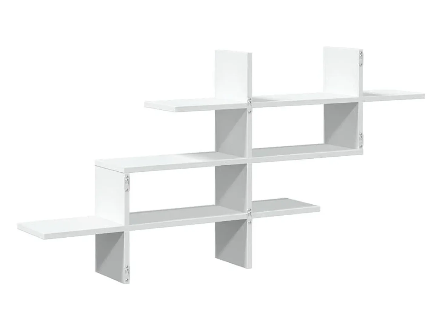 Estantería de pared madera ingeniería blanca 124,5x18x60,5 cm