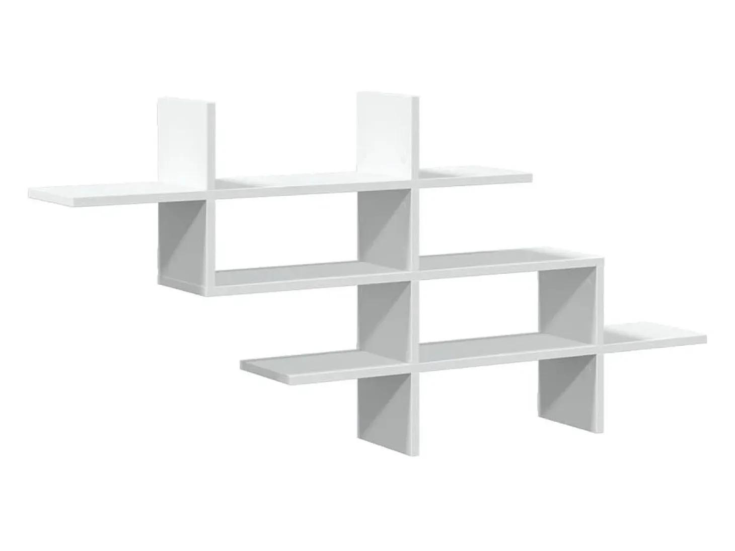 Estantería de pared madera ingeniería blanca 124,5x18x60,5 cm