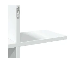 Estantería de pared madera ingeniería blanca 124,5x18x60,5 cm