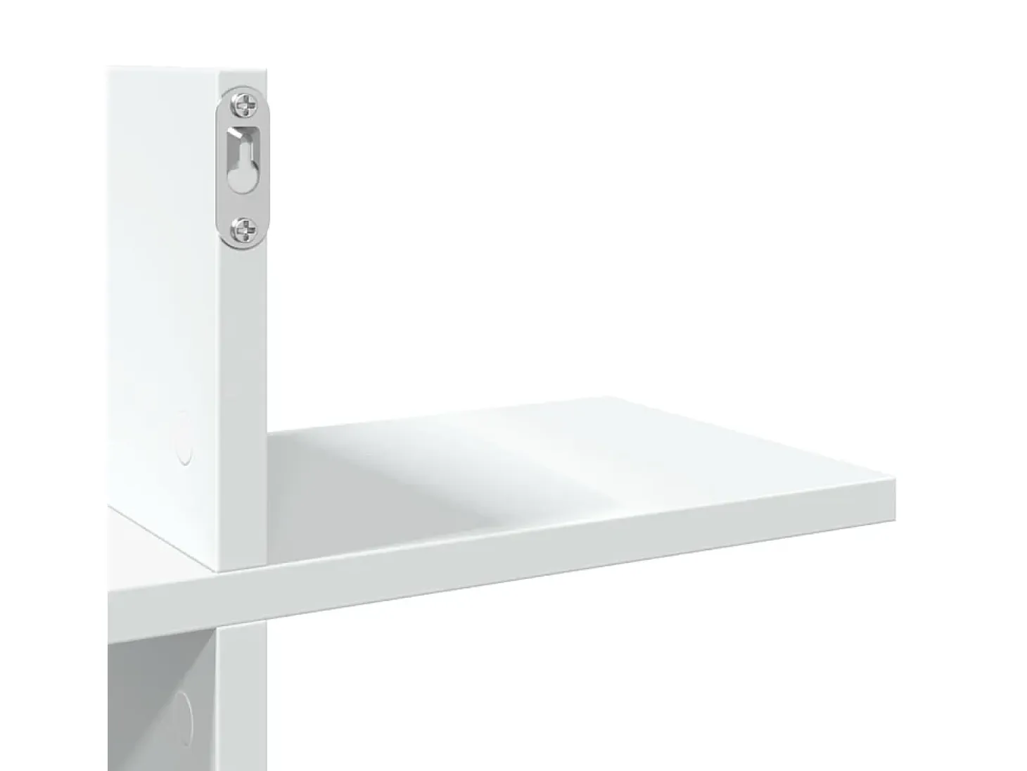 Estantería de pared madera ingeniería blanca 124,5x18x60,5 cm