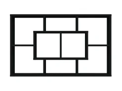 Estantería de pared madera contrachapada negra 85x16x52,5 cm