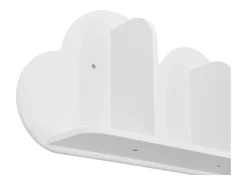 Estantería de pared nube para dormitorio infantil, set de 3 blanco
