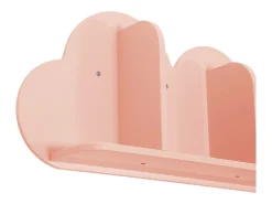 Estantería de pared nube para dormitorio infantil, set de 3 rosa