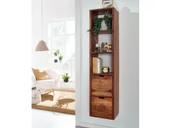Estantería de pared 35x150x30 cm Moderna Madera Maciza de Sheesham | Estante Colgante de Flotación