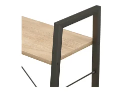 Estantería de pie 3 baldas marrón claro y negro 56x35x108 cm