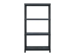 Estantería de plástico 100 kg 60x30x138 cm negro ES624866