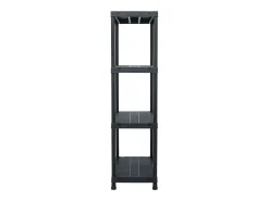 Estantería de plástico 100 kg 60x30x138 cm negro ES624866