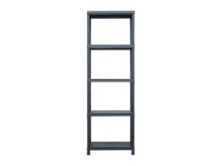 Estantería de plástico 125 kg 60x30x180 cm negro ES470751