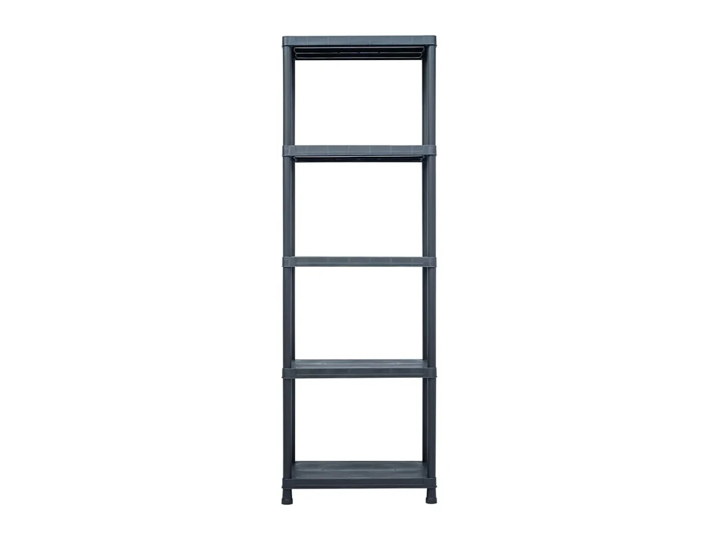 Estantería de plástico 125 kg 60x30x180 cm negro ES470751