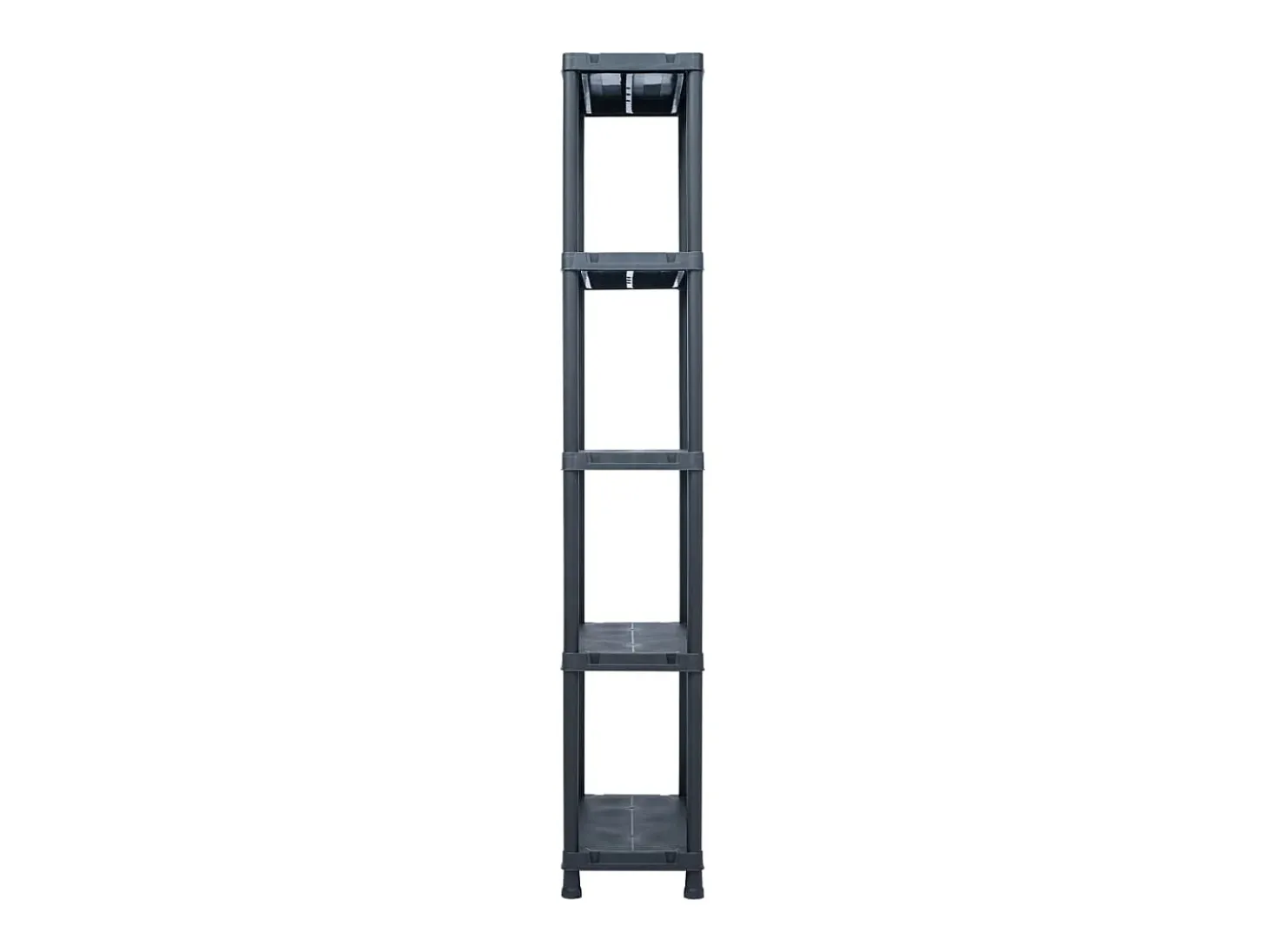 Estantería de plástico 125 kg 60x30x180 cm negro ES470751