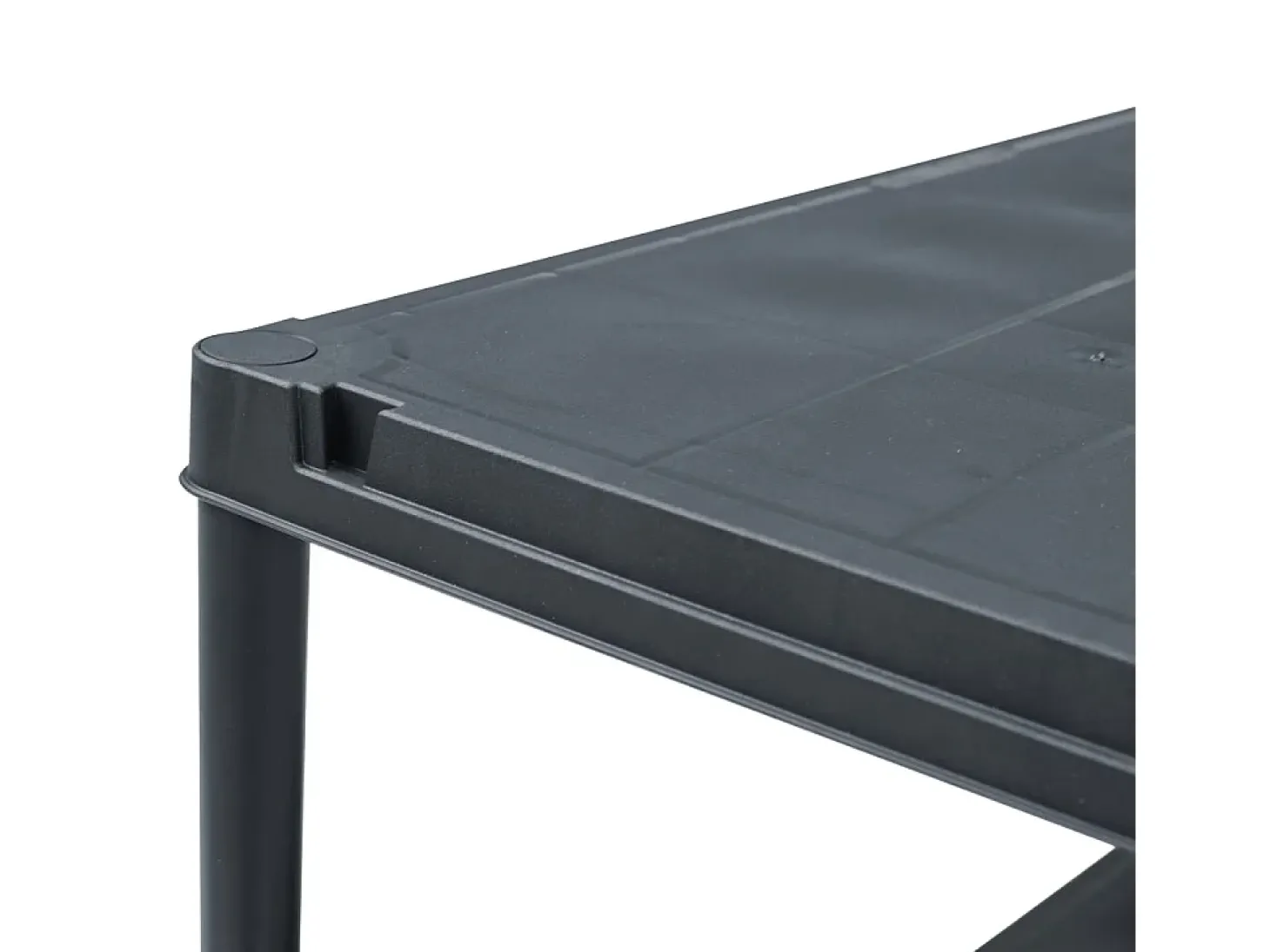 Estantería de plástico 125 kg 60x30x180 cm negro ES470751
