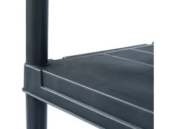 Estantería de plástico 2 unidades 125 kg 60x30x180 cm negro ES564007