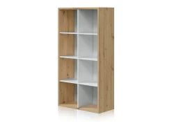 Estantería Dess Blanco Artik (Blanco Mate) - Roble Nodi