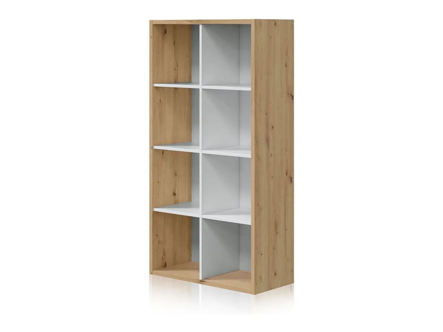 Estantería Dess Blanco Artik (Blanco Mate) - Roble Nodi
