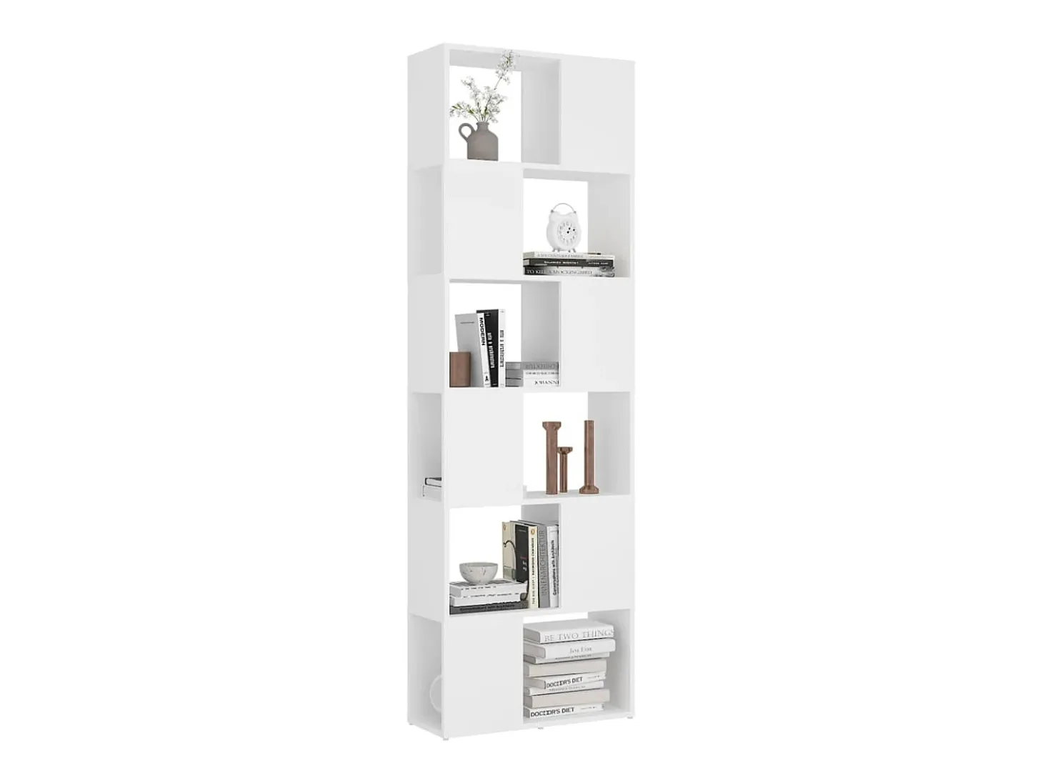 Estantería divisor de espacios blanco 60x24x186 cm